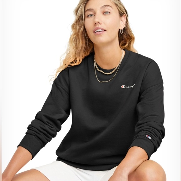 Champion Tops - 𝅺Champion Power Blend Black Sweatshirt